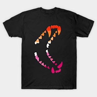 Wolf Teeth Pride: Lesbian Pride T-Shirt